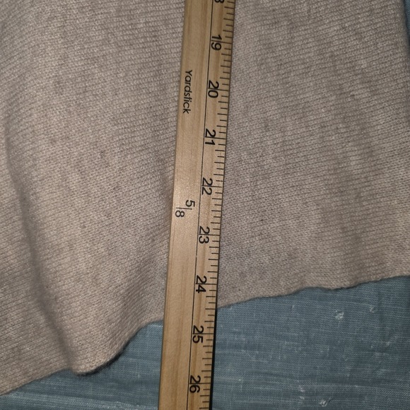 AQUA Cashmere Draped Open Front Cardigan Sweater Size M Wheat Long Sleeve Knit - Picture 9 of 10